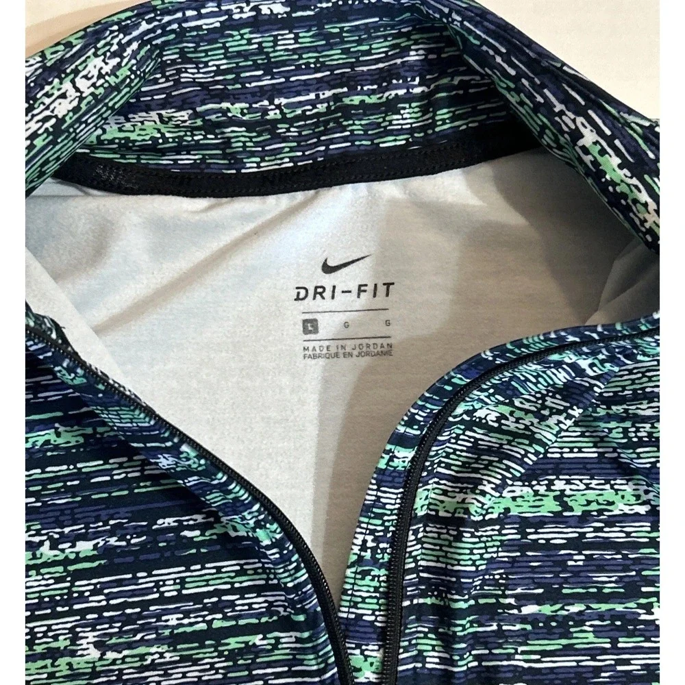 Women's Nike Pro Warm Subtle Print‎ 1/2 Zip Pullover 849315-387 Large